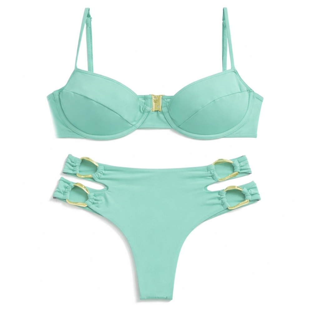 NWT Riot Swim Jax Top and Ace Bottoms in Seafoam Xs